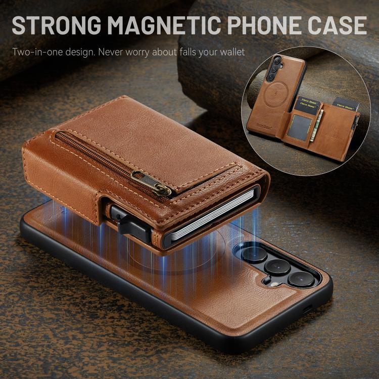 Fierre Shann Oil Wax Vegan Leather Magnetic Card Holder Retro Phone Case, For Galaxy S23 FE 5G, For Galaxy S23 Ultra 5G, For Galaxy S23+ 5G, For Galaxy S23 5G