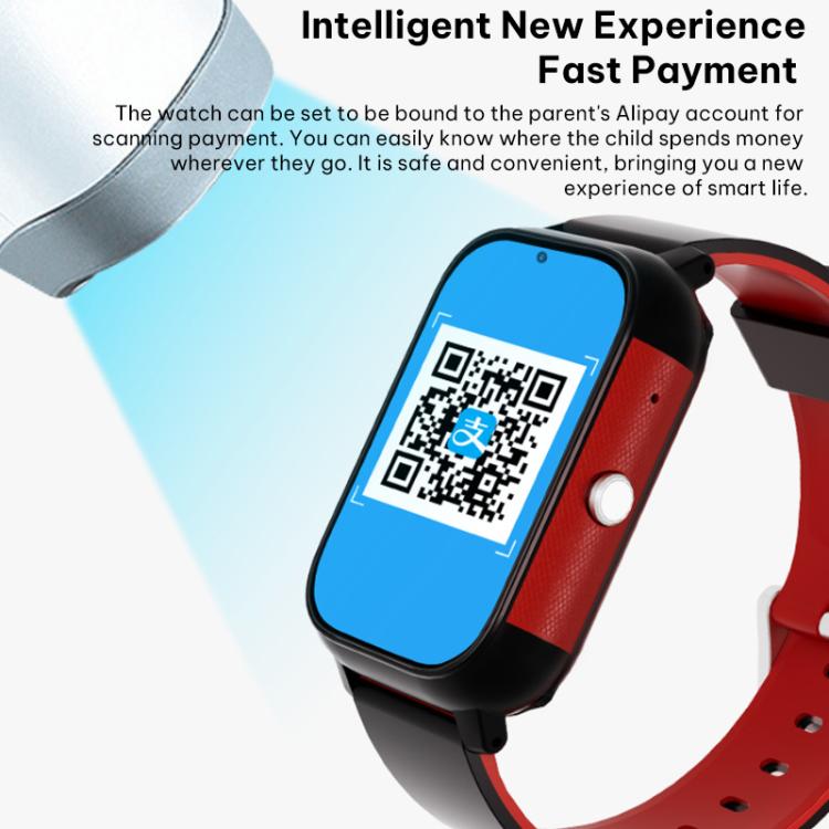 Smartwatch per bambini FA96 con schermo da 1,57 pollici, rete 4G e tracciamento GPS.