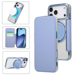 Custodia per telefono ultra sottile in ecopelle con supporto girevole e placcatura magnetica., For iPhone 17e / 16e, For iPhone 17 Pro Max, For iPhone 17 Pro