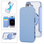 Custodia per telefono ultra sottile in ecopelle con supporto girevole e placcatura magnetica., For iPhone 17, For iPhone Air, For iPhone 16 Pro Max