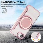 Custodia per telefono ultra sottile in ecopelle con supporto girevole e placcatura magnetica., For iPhone 17e / 16e, For iPhone 17 Pro Max, For iPhone 17 Pro