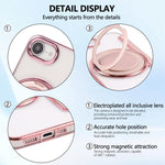 Custodia per telefono ultra sottile in ecopelle con supporto girevole e placcatura magnetica., For iPhone 17e / 16e, For iPhone 17 Pro Max, For iPhone 17 Pro