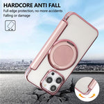 Custodia per telefono ultra sottile in ecopelle con supporto girevole e placcatura magnetica., For iPhone 14 Pro Max, For iPhone 13 Pro Max, For iPhone 13 Pro