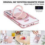 Custodia per telefono ultra sottile in ecopelle con supporto girevole e placcatura magnetica., For Samsung Galaxy S22 5G