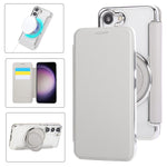 Custodia per telefono ultra sottile in ecopelle con supporto girevole e placcatura magnetica., For Samsung Galaxy S24 Ultra 5G, For Samsung Galaxy S23 Ultra 5G, For Samsung Galaxy S23+ 5G