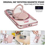Custodia per telefono ultra sottile in ecopelle con supporto girevole e placcatura magnetica., For Samsung Galaxy S25 / S24 5G, For Samsung Galaxy S25+ / S24+ 5G, For Samsung Galaxy S25 Ultra 5G