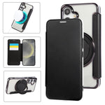 Custodia per telefono ultra sottile in ecopelle con supporto girevole e placcatura magnetica., For Samsung Galaxy S25 / S24 5G, For Samsung Galaxy S25+ / S24+ 5G, For Samsung Galaxy S25 Ultra 5G