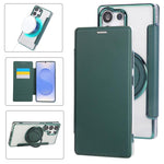 Custodia per telefono ultra sottile in ecopelle con supporto girevole e placcatura magnetica., For Samsung Galaxy S25 / S24 5G, For Samsung Galaxy S25+ / S24+ 5G, For Samsung Galaxy S25 Ultra 5G