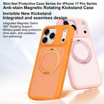 Custodia per telefono magnetica con supporto girevole, antimacchia e supporto girevole, delicata sulla pelle., For iPhone 17 Pro Max, For iPhone 17 Pro