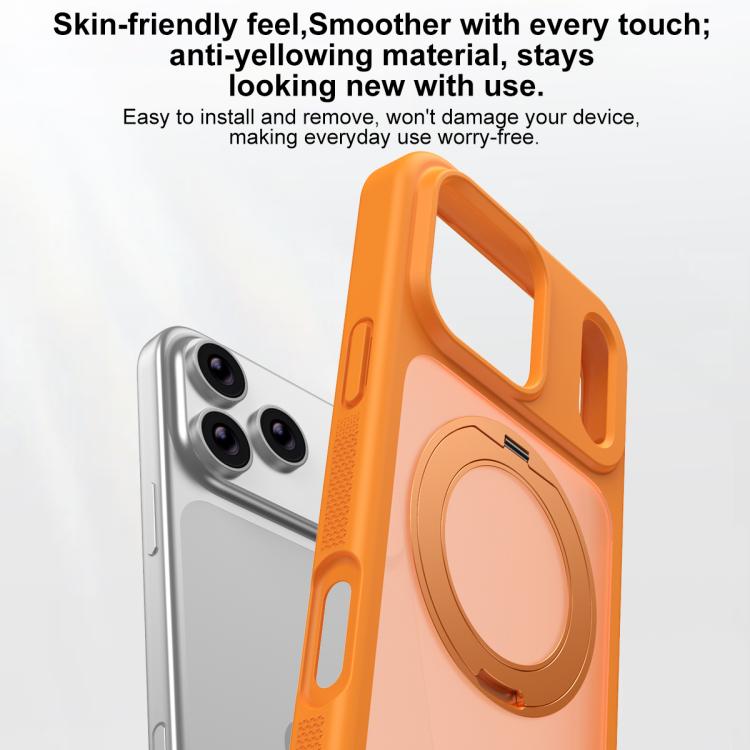 Custodia per telefono magnetica con supporto girevole, antimacchia e supporto girevole, delicata sulla pelle., For iPhone 17 Pro Max, For iPhone 17 Pro