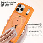 Custodia per telefono magnetica con supporto girevole, antimacchia e supporto girevole, delicata sulla pelle., For iPhone 17 Pro Max, For iPhone 17 Pro
