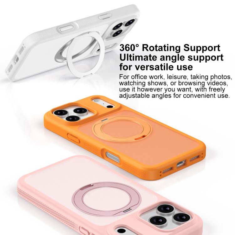 Custodia per telefono magnetica con supporto girevole, antimacchia e supporto girevole, delicata sulla pelle., For iPhone 17 Pro Max, For iPhone 17 Pro