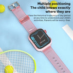 Orologio intelligente per bambini FA100 con schermo da 1,83 pollici, rete 4G, tracciamento GPS e luce lampeggiante.