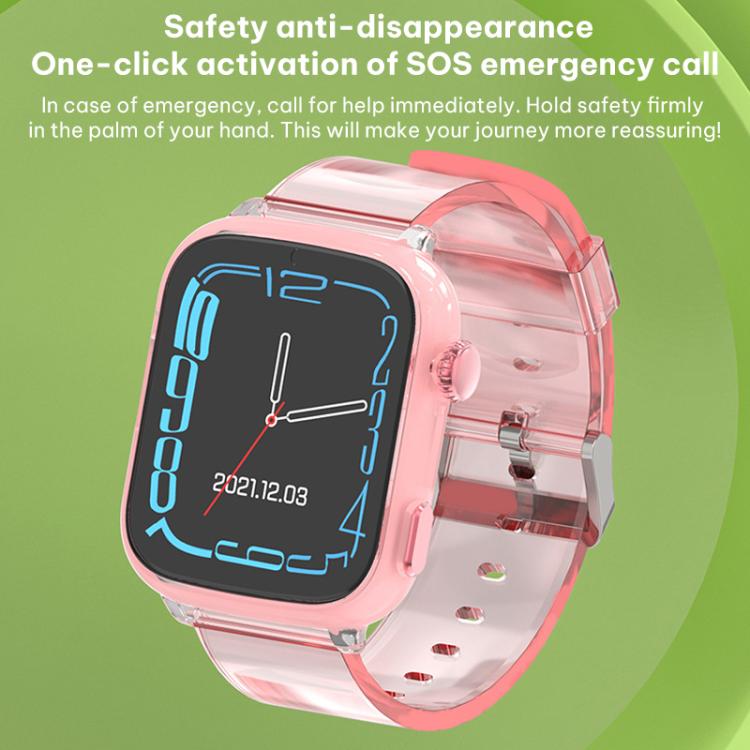 Orologio intelligente per bambini FA100 con schermo da 1,83 pollici, rete 4G, tracciamento GPS e luce lampeggiante.