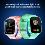 Orologio intelligente per bambini FA100 con schermo da 1,83 pollici, rete 4G, tracciamento GPS e luce lampeggiante.