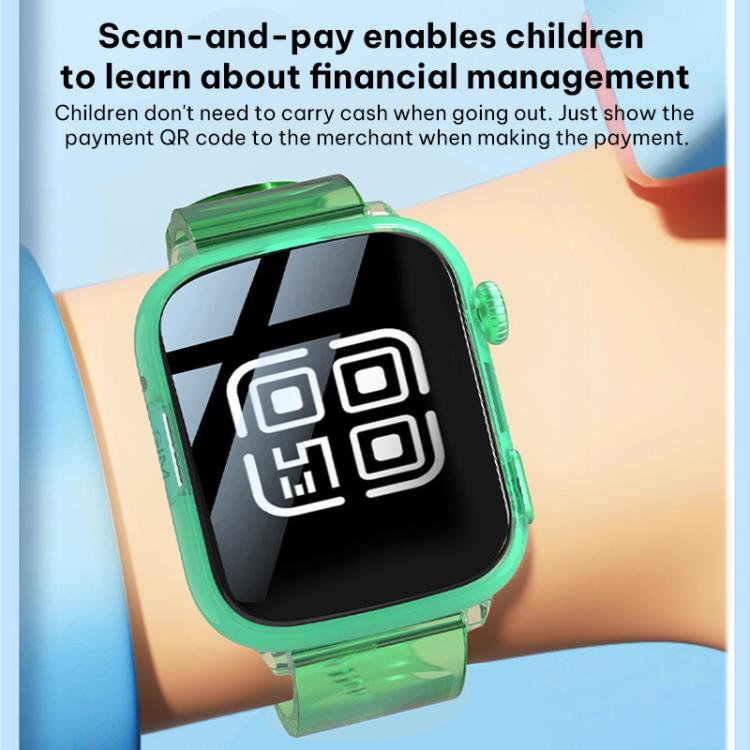 Orologio intelligente per bambini FA100 con schermo da 1,83 pollici, rete 4G, tracciamento GPS e luce lampeggiante.