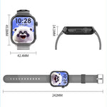 Orologio intelligente per bambini FA100 con schermo da 1,83 pollici, rete 4G, tracciamento GPS e luce lampeggiante.
