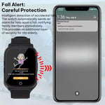 FA83S Smartwatch da 1,69 pollici con rete 4G e GPS, ideale per anziani, con supporto per il monitoraggio della frequenza cardiaca e della pressione sanguigna., Eurasia-Africa Version, American Version