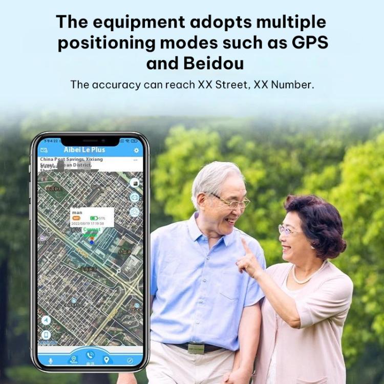 FA83S Smartwatch da 1,69 pollici con rete 4G e GPS, ideale per anziani, con supporto per il monitoraggio della frequenza cardiaca e della pressione sanguigna., Eurasia-Africa Version, American Version