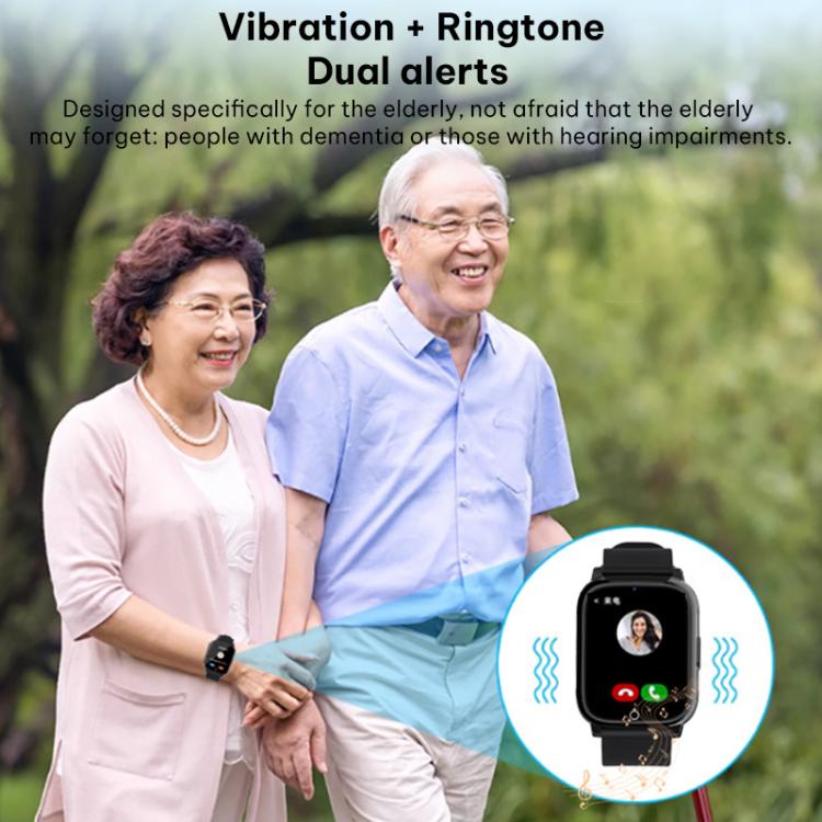 FA83S Smartwatch da 1,69 pollici con rete 4G e GPS, ideale per anziani, con supporto per il monitoraggio della frequenza cardiaca e della pressione sanguigna., Eurasia-Africa Version, American Version