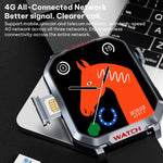 Smartwatch FA82S da 1,83 pollici con rete 4G, GPS, monitoraggio della frequenza cardiaca e della pressione sanguigna.