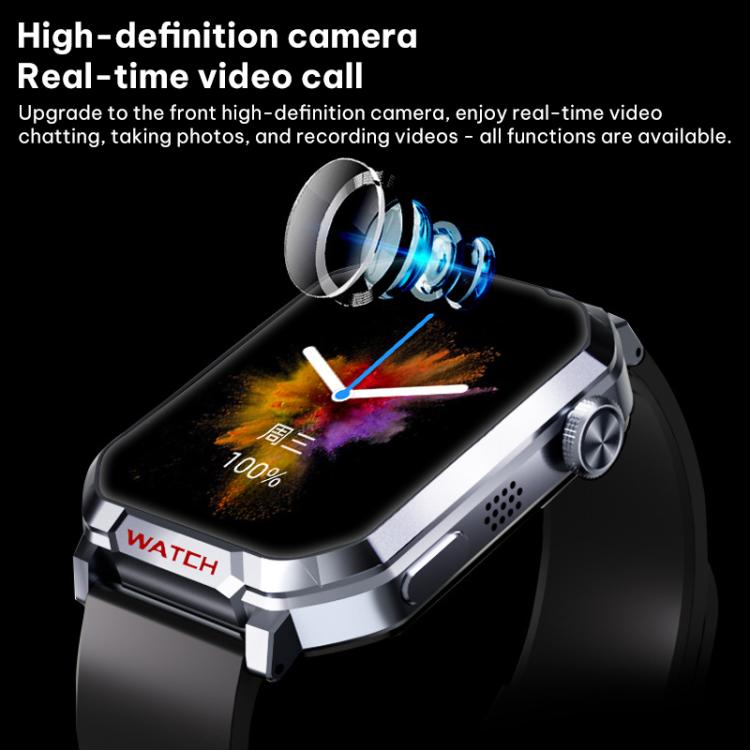 Smartwatch FA82S da 1,83 pollici con rete 4G, GPS, monitoraggio della frequenza cardiaca e della pressione sanguigna.