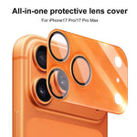XDcase - 2 protezioni integrate per obiettivo fotografico in acrilico satinato traslucido, For iPhone 17 Pro Max, For iPhone 17 Pro