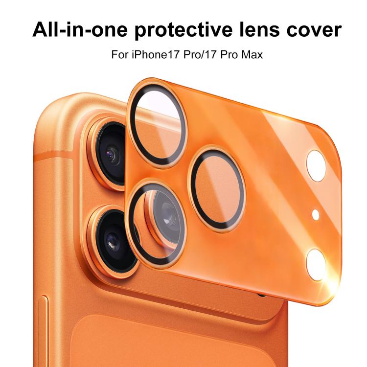 XDcase - 2 protezioni integrate per obiettivo fotografico in acrilico satinato traslucido, For iPhone 17 Pro Max, For iPhone 17 Pro