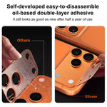 XDcase - 2 protezioni integrate per obiettivo fotografico in acrilico satinato traslucido, For iPhone 17 Pro Max, For iPhone 17 Pro