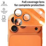 XDcase - 2 protezioni integrate per obiettivo fotografico in acrilico satinato traslucido, For iPhone 17 Pro Max, For iPhone 17 Pro