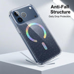 Custodia magnetica in TPU con glitter per telefono, For iPhone 17 Pro Max, For iPhone 17 Pro
