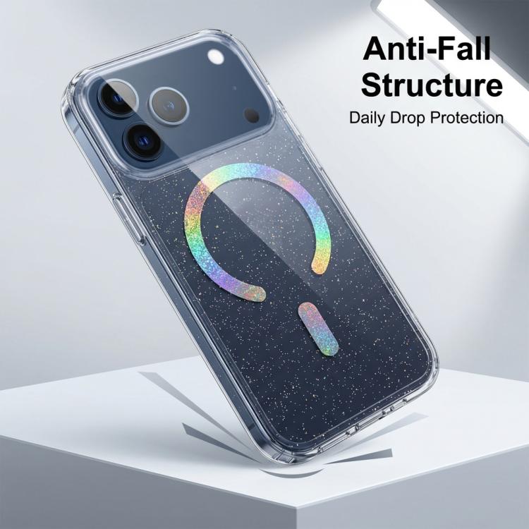 Custodia magnetica in TPU con glitter per telefono, For iPhone 17 Pro Max, For iPhone 17 Pro