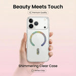 Custodia magnetica in TPU con glitter per telefono, For iPhone 17 Pro Max, For iPhone 17 Pro