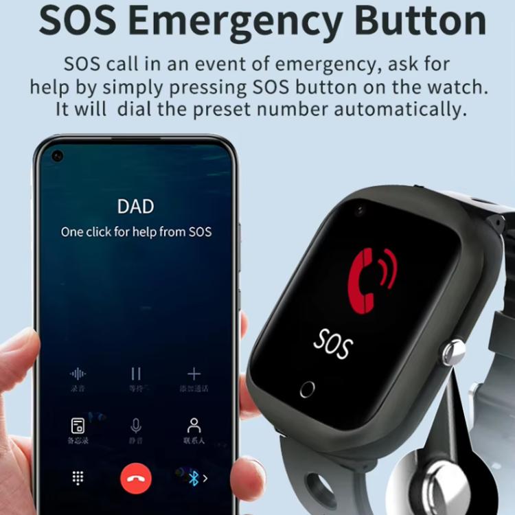 Smartwatch FA66S da 1,3 pollici con schermo da 1,3 pollici, rete 4G, tracciamento GPS, supporto per monitoraggio della frequenza cardiaca e della pressione sanguigna., Eurasia-Africa Version, American Version