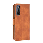 Tinta unita Skin Feel Fibbia magnetica Flip orizzontale Custodia in pelle PU con struttura in vitello con supporto e slot per schede e portafoglio, For OPPO Realme 7, For OPPO Realme Narzo 20 Pro
