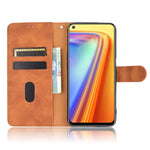 Tinta unita Skin Feel Fibbia magnetica Flip orizzontale Custodia in pelle PU con struttura in vitello con supporto e slot per schede e portafoglio, For OPPO Realme 7, For OPPO Realme Narzo 20 Pro