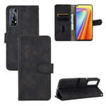 Tinta unita Skin Feel Fibbia magnetica Flip orizzontale Custodia in pelle PU con struttura in vitello con supporto e slot per schede e portafoglio, For OPPO Realme 7, For OPPO Realme Narzo 20 Pro