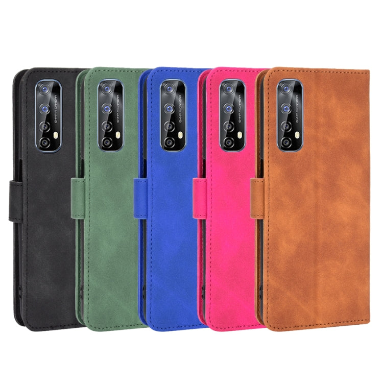 Tinta unita Skin Feel Fibbia magnetica Flip orizzontale Custodia in pelle PU con struttura in vitello con supporto e slot per schede e portafoglio, For OPPO Realme 7, For OPPO Realme Narzo 20 Pro