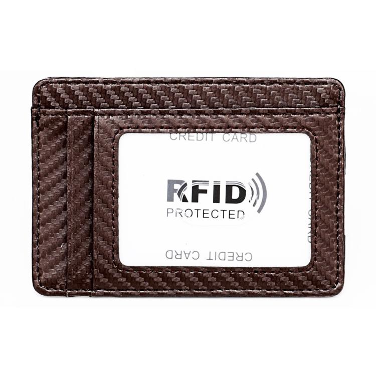 Borsa porta carte alla moda antifurto RFID in fibra di carbonio KB197