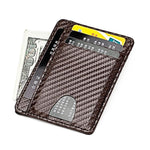 Borsa porta carte alla moda antifurto RFID in fibra di carbonio KB197