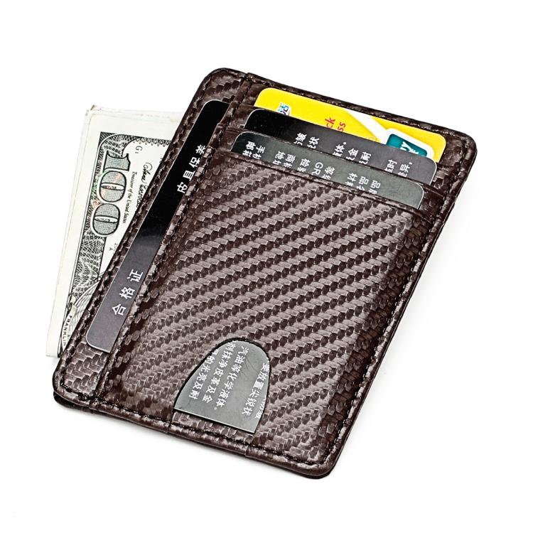 Borsa porta carte alla moda antifurto RFID in fibra di carbonio KB197