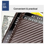 Borsa porta carte alla moda antifurto RFID in fibra di carbonio KB197