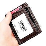 Borsa porta carte alla moda antifurto RFID in fibra di carbonio KB197