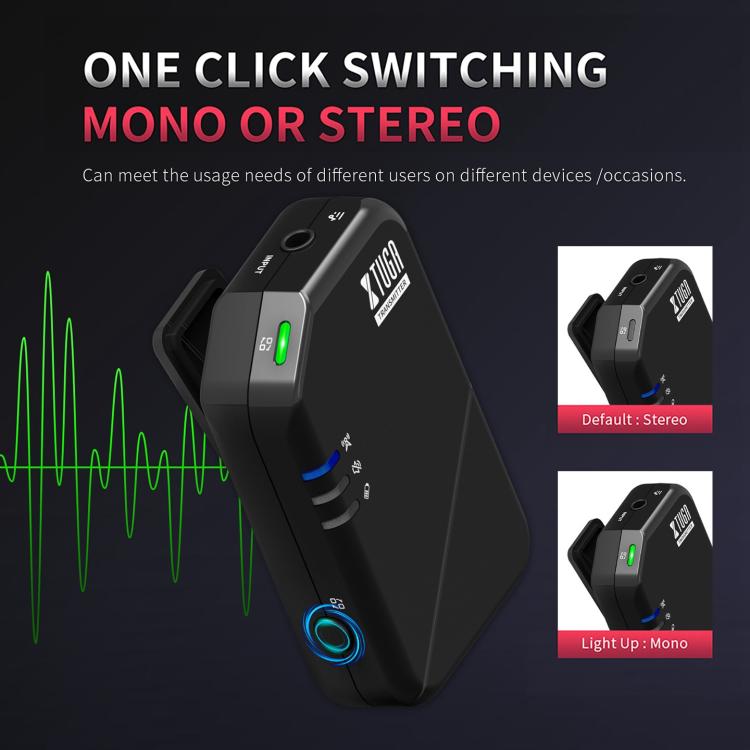 Sistema monitoraggio wireless in-ear XTUGA J02S 2.4G