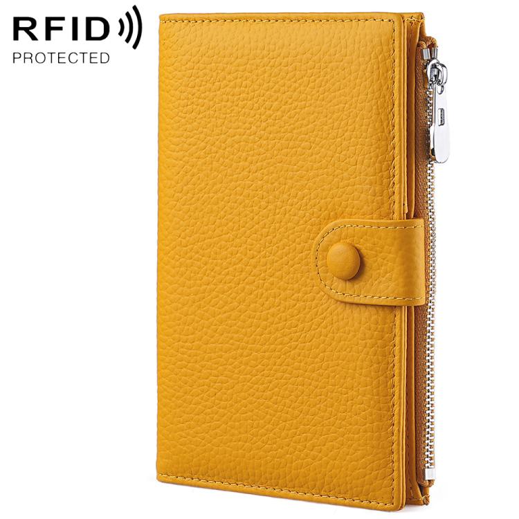 Borsa portadocumenti antifurto RFID in vera pelle.