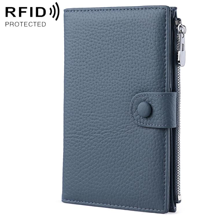Borsa portadocumenti antifurto RFID in vera pelle.