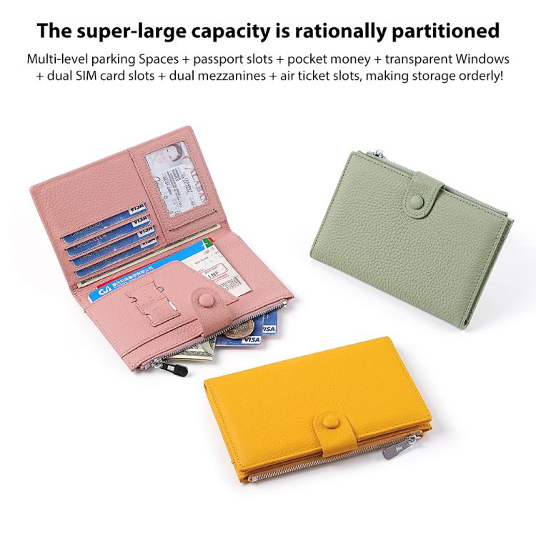 Borsa portadocumenti antifurto RFID in vera pelle.