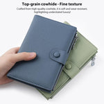 Borsa portadocumenti antifurto RFID in vera pelle.