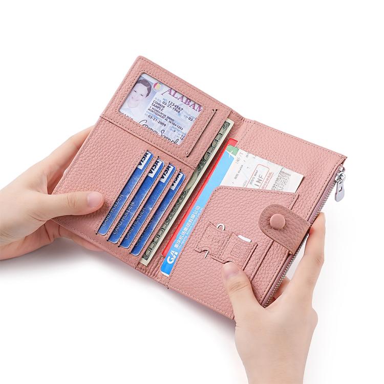 Borsa portadocumenti antifurto RFID in vera pelle.