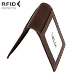 Portafoglio antifurto RFID in pelle stile retrò Crazy Horse con protezione RFID.
